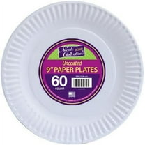 100ct Uncoated 6" White Paper Plates Nicole Home Collection Round Disposable