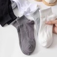 thumbnail image 4 of Men Foot Socks Outdoor Hosiery Sport Socks All-matching Sweat Absorption Breathable Ankle Socks Solid Color Casual Short Socks, 4 of 5