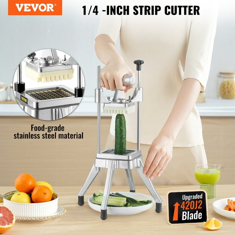 VEVOR Commercial Vegetable Fruit Chopper 1/4 Blade Heavy Duty Professional  Food Dicer Kattex French Fry Cutter Onion Slicer Stainless Steel for