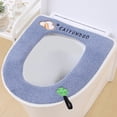thumbnail image 2 of Cojín para asiento de inodoro con cierre adhesivo,desmontable y lavable.Funda acolchada gruesa y suave para inodoro,ideal para baños domésticos.Se adapta a inodoros en forma de U,V y O., 2 of 6
