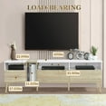 thumbnail image 4 of Harper & Bright Designs Modern TV Stand with Drawers for 80" TV, Media Console Table with Storage, TV Storage Cabinet with Open Shelves for Living Room, White, 4 of 14