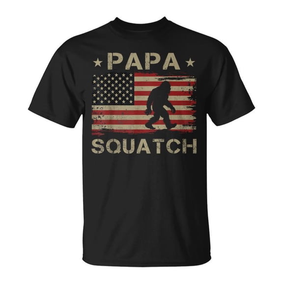 Papa Squatch Bigfoot Sasquatch Papasquatch Fathers Day Men TShirt