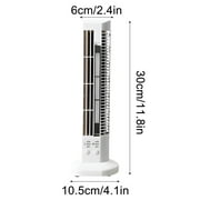 Clearance LED Bladeless Tower Fan With Brush, 12IN Portable USB Powered Electric Cooling Fan with LED Night Light, 2 Speeds Bladeless Fan With Powerful Airflow (White)
