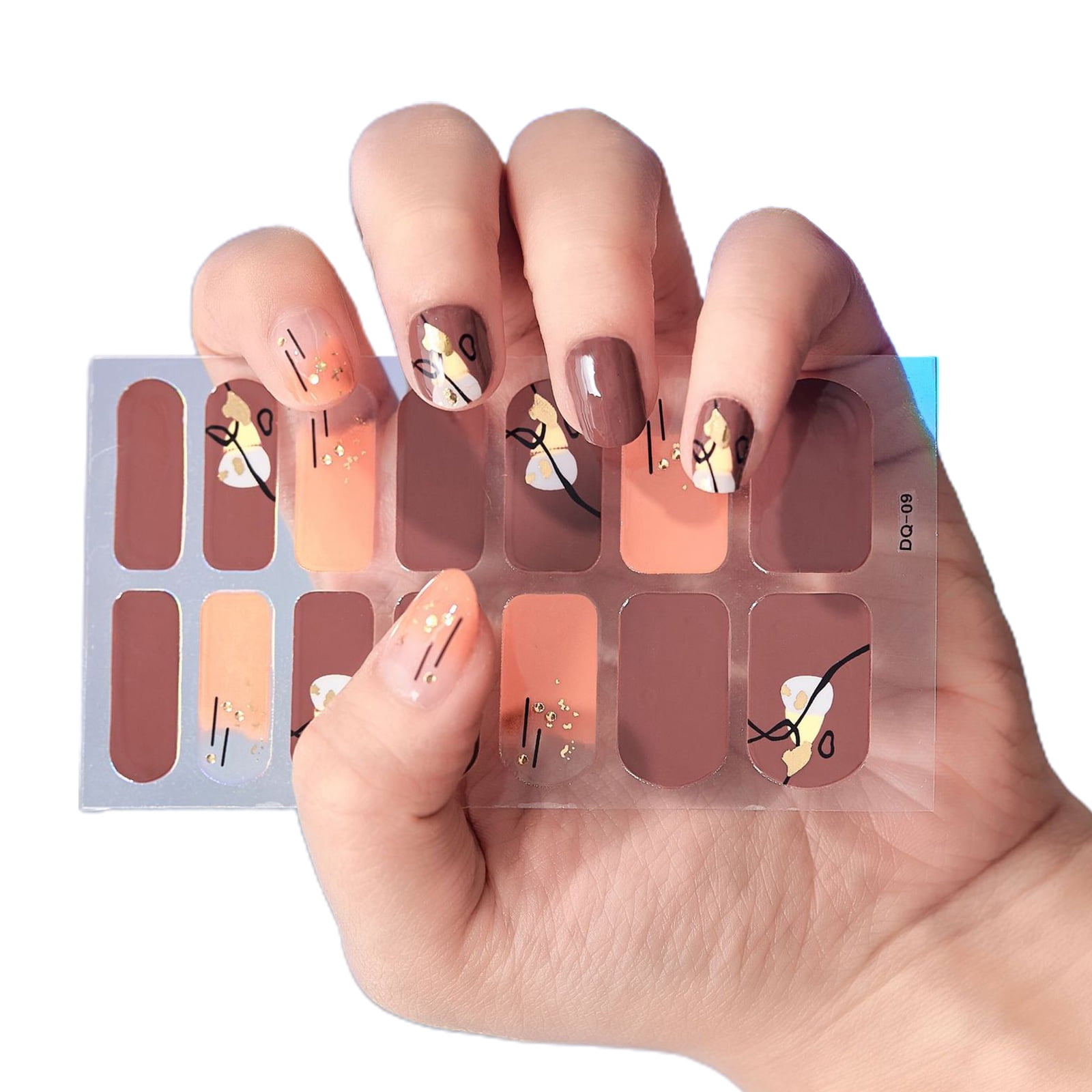 Nail Polish Strips Semi Cured Gel Nail Polish Strips Glitter Plaid