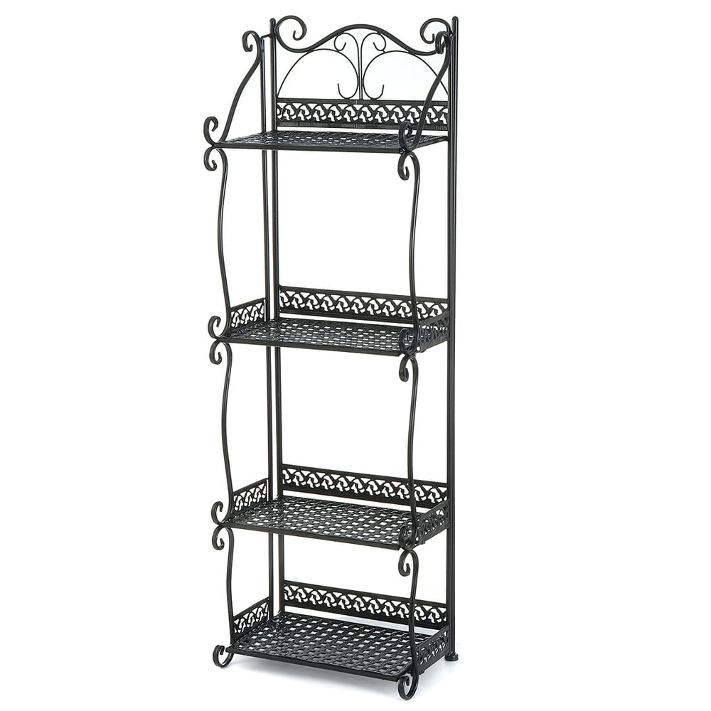 3/4 Tier Metal Storage Tower Rack Metal Flower Stand Kitchen Bathroom