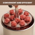 thumbnail image 4 of Stainless Steel Meatball Maker, 6 and 12 Hole Kitchen Meat Extruder with Uniform Meatball Shaper, Ergonomic Handle Multi Purpose Food Tool for Meat, Vegetable, Rice Balls, 4 of 7