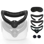 Face Cushion Pad for Meta Quest 2 VR Facial Interface Replacement PU Leather Foam for Oculus Quest 2 Vr Cover, Anti-fogging Face Cushion Pad,Lens Cover, Thumb Stick Caps 6pcs/set