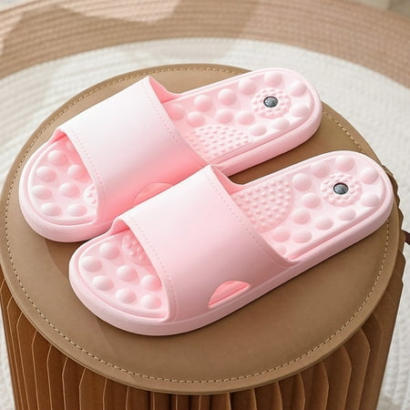 

LEEy-World Womens Slippers Ladies Fashion Summer Solid Color Bright Leather Open Toe Flat Beach Sandals Womens Arch Support Slippers
