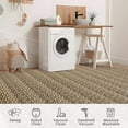 thumbnail image 3 of Hasoo 2' x 6' Runner Rug Washable Rug Modern Solid Print Hallway Rug Non Slip Throw Rug Indoor Floor Cover for Kitchen Bedroom, Brown, 3 of 6
