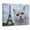 C, variant on XaaKee Wall Art Humorous White Persian Selfie Travel Concept Artwork Modern Photography Inner Framed 18*12Inch