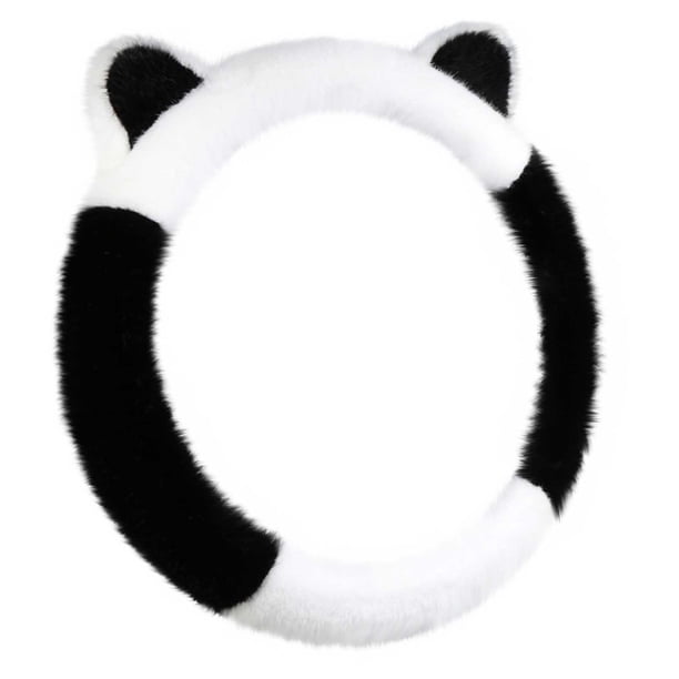 Funda para Volante de Coche con Orejas | Suave y Antideslizante, 36 Cm de Diámetro | Agarre Cálido Que Absorbe El Sudor | Elegante y Duradera, Ideal para Coches, Suv y Camiones