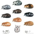 thumbnail image 3 of 1 pcs Cute Cat Shape Entrance Carpet Soft Dust Removal Polyester Thicken Anti-Slip Door Carpet Doormat Footpad Kitten Door Mat L 3, 3 of 8