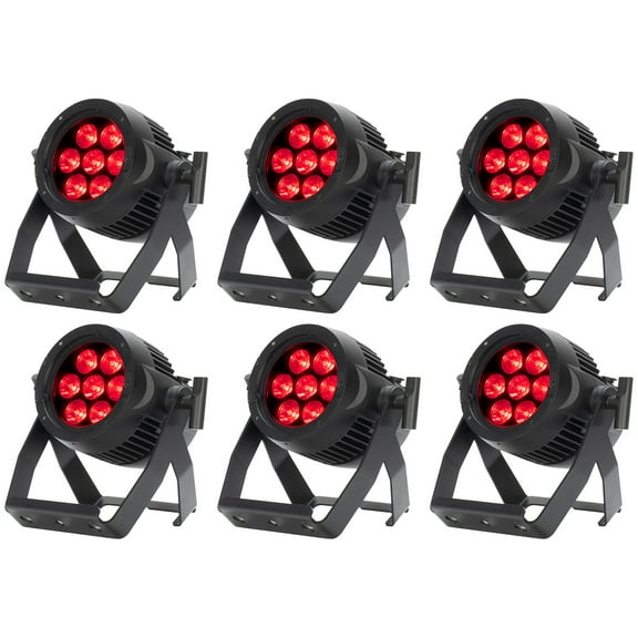 (6) American DJ Encore LP7IP 7x20 Watt Outdoor RGBL LED DMX Par Can Wash Lights