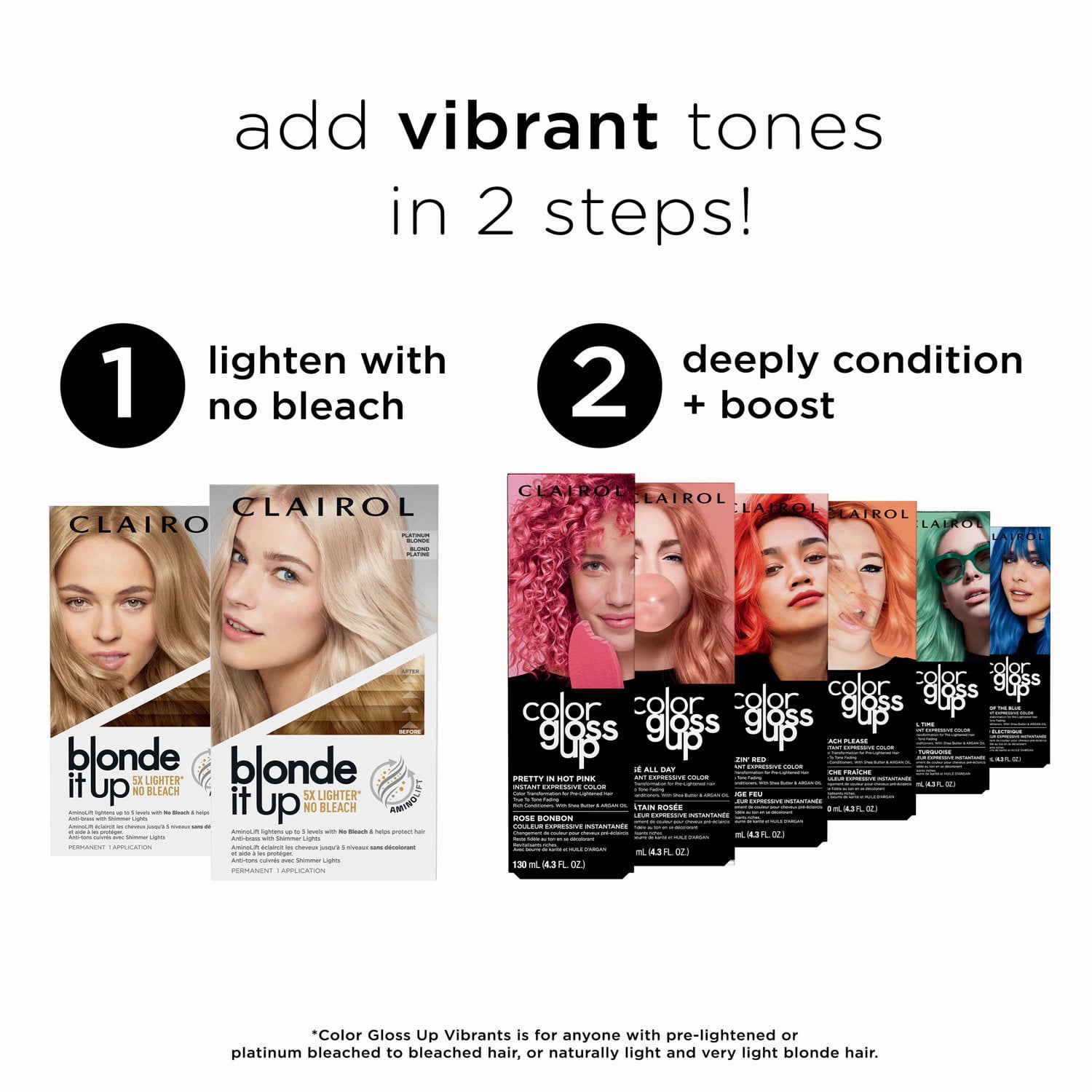 Clairol Color Gloss Up Semi Permanent Toning Color Hair Dye, Blazing Red, 4.3 oz