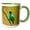 Green/White, variant on 3drose, Costa Rica. Male Green Honeycreeper on Limb., 11oz Two-tone Black Mug