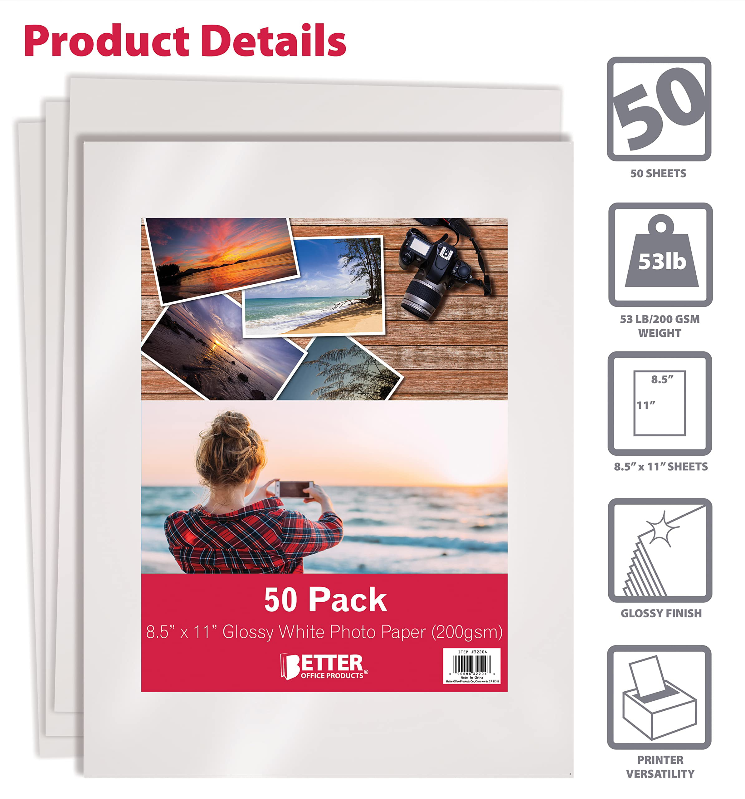 MyOfficeInnovations Ultra Premium Matte Photo Paper 8.5 x 11 50/Pack  (19895-CC) 564121 