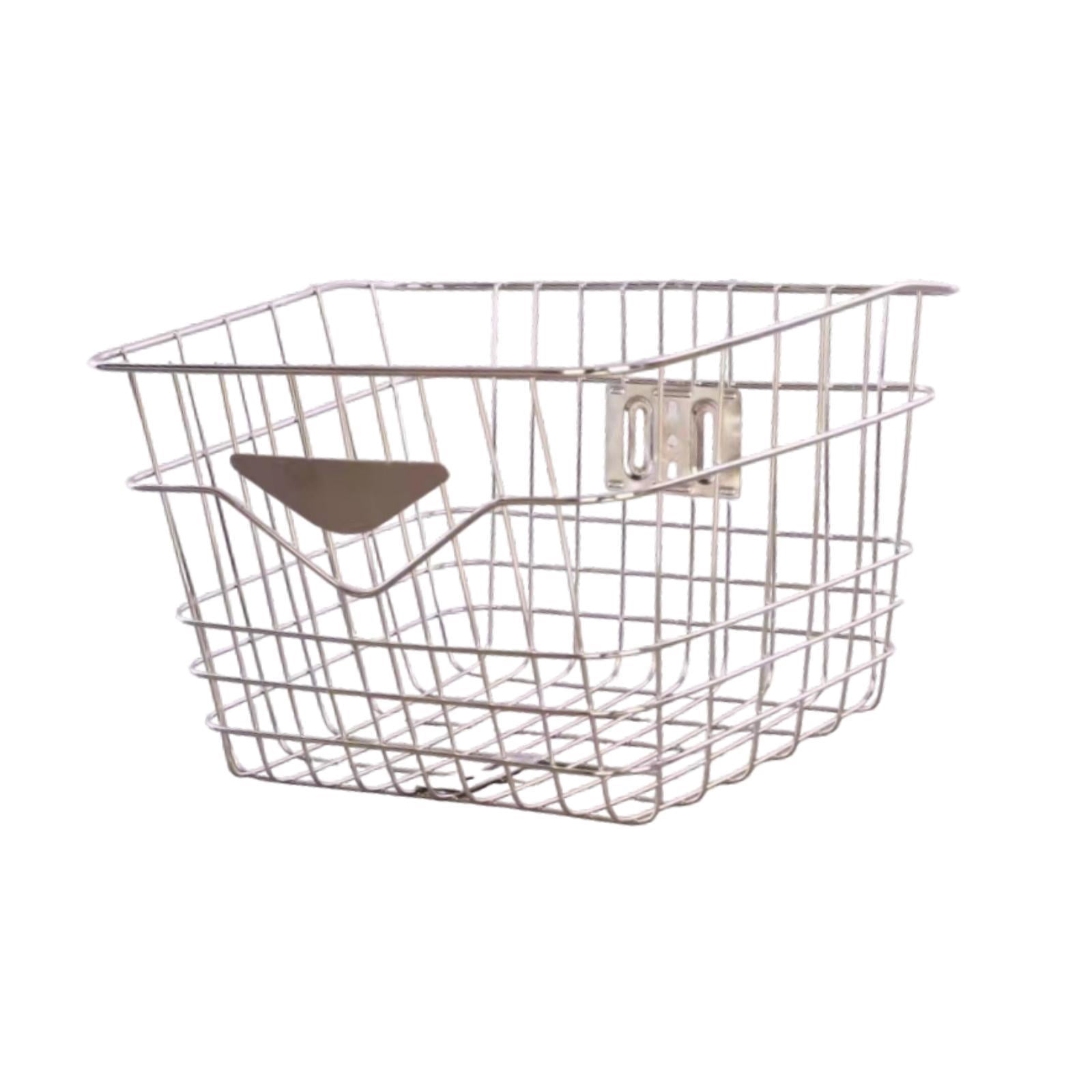 harayaa Bicycle Basket Storage Basket Metal Practical Folding Bicycles Bike Front Basket Style A