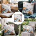 thumbnail image 4 of Throw Pillow Covers, Orange Blue Grey Pumpkins Fall 16x16 Pillow Covers for Couch/Sofa/Bed, Thanksgiving Botanical Vintage Decorative Square Linen Cushion Pillowcase for Home Decor, 4 of 9