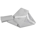 thumbnail image 4 of Toddler Fitted Sheet for Daycare/Preschool Cot Beds - 100% Cotton Elastic Sheets for Toddler Beds, 600 TC, Children’s Naptime Cot Sheet for Mats - Light Grey Solid ( 22"W x 54"L ) - ( Pack of 4 )., 4 of 6