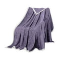 thumbnail image 4 of Xuniizn Soft Blankets, Throw Blanket for Couch, Flannel Sherpa Blanket Fleece Blanket for Adults, Cozy, Plush, Thicken, Reversible, Machine Washable, Purple, 4 of 7