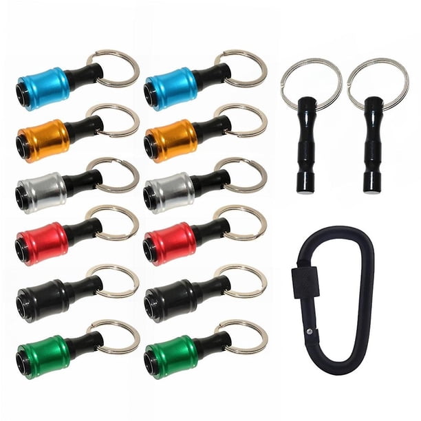 12 Piezas de 1/4 Pulgadas con Soporte para Puntas Hexagonales DENGXMXG Llavero Barra de Extensión
