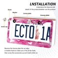thumbnail image 3 of Aluminum License Plate Frame 2 Pack Car Exterior Accessory Car Tag Holder for Front Rear Plates Cars Decor Pink Tie-dye with Butterflies, 3 of 7