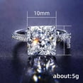 thumbnail image 5 of K-KED Elegant Women Wedding Ring Cubic Zircon 925 Silver Filled Ring Sz 6-10-10, 5 of 6