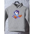 thumbnail image 3 of Cute Blue Bird Riding Airplane Hoodie Toddler -Image by Shutterstock,  2 Toddler, 3 of 4