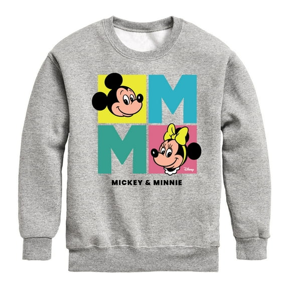 Disney - Minnie Mickey - Toddler & Youth Crewneck Fleece Sweatshirt