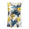 thumbnail image 2 of Women's Boho Floral Print Tank Tops Sleeveless Round Neck Flowy T Shirt Casual Tees Multicolor,XL, 2 of 5