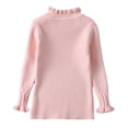 thumbnail image 6 of Kids Baby Girls Basic Solid Color Turtleneck T-Shirt Tops Long Sleeve Clothes, 6 of 11