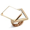 thumbnail image 1 of Women Rose Gold Brass Ring with Synthetic in Clear - Size 8, 1 of 1