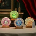 thumbnail image 1 of Romantic And Free Baroque Night Lamp Bohemian Style Creative Rechargeable Table Decorative Glass Deco Bedroom, 1 of 3