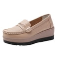 thumbnail image 2 of Willtoo Loafers for Women Closed Toe Wedge Platform Shoes, Slip‑on Casual Footwear, Comfortable Non‑slip Wedge Heel Walking Shoes, 2 of 5