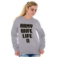 thumbnail image 4 of US Army Wife Life Military Logo Women Crewneck Sweatshirt Brisco Brands S, 4 of 6