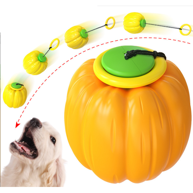 Pelota para lanzar a mano para perros, Molar antimordidas, Pelota de entrenamiento para perros perdigueros, Suministros para mascotas (Naranja) JAMW Sencillez