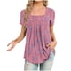 thumbnail image 1 of Blusas de Manga Corta para las Mujeres, Blusa de Camiseta Suelta Casual Hecha de Tela Cómoda para Todo el Uso Diario de Temporada, Blusas para las Mujeres Casual, 1 of 3