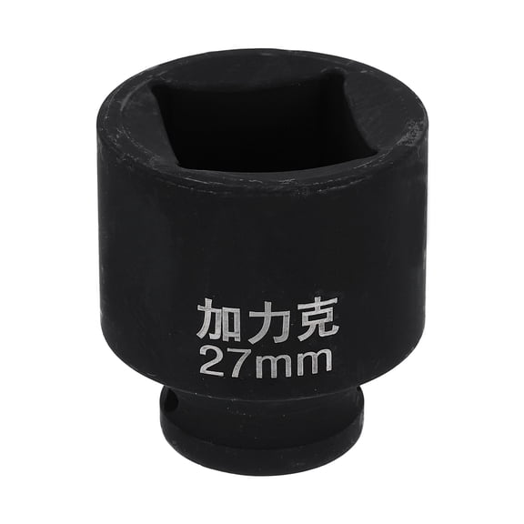 Uxcell 4 Point Square Socket 1/2" Drive 27mm Metric CR-V Impact Wheel Socket