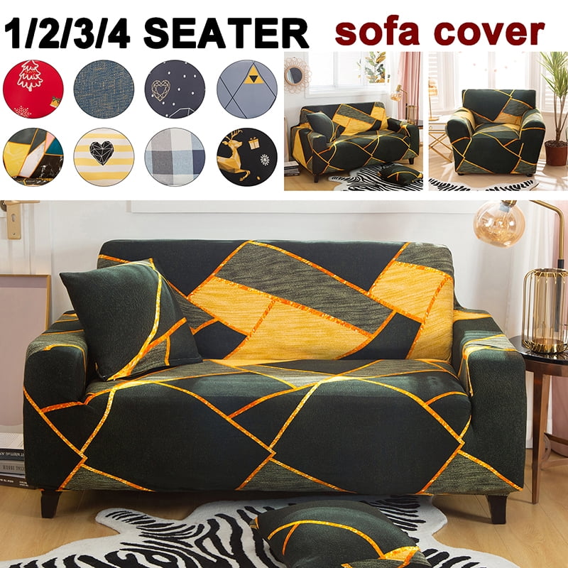 Details about   1/2/3/4Seater Triangle Elastic Soft Sofa Couch Cover Stretch Slipcover Protector 