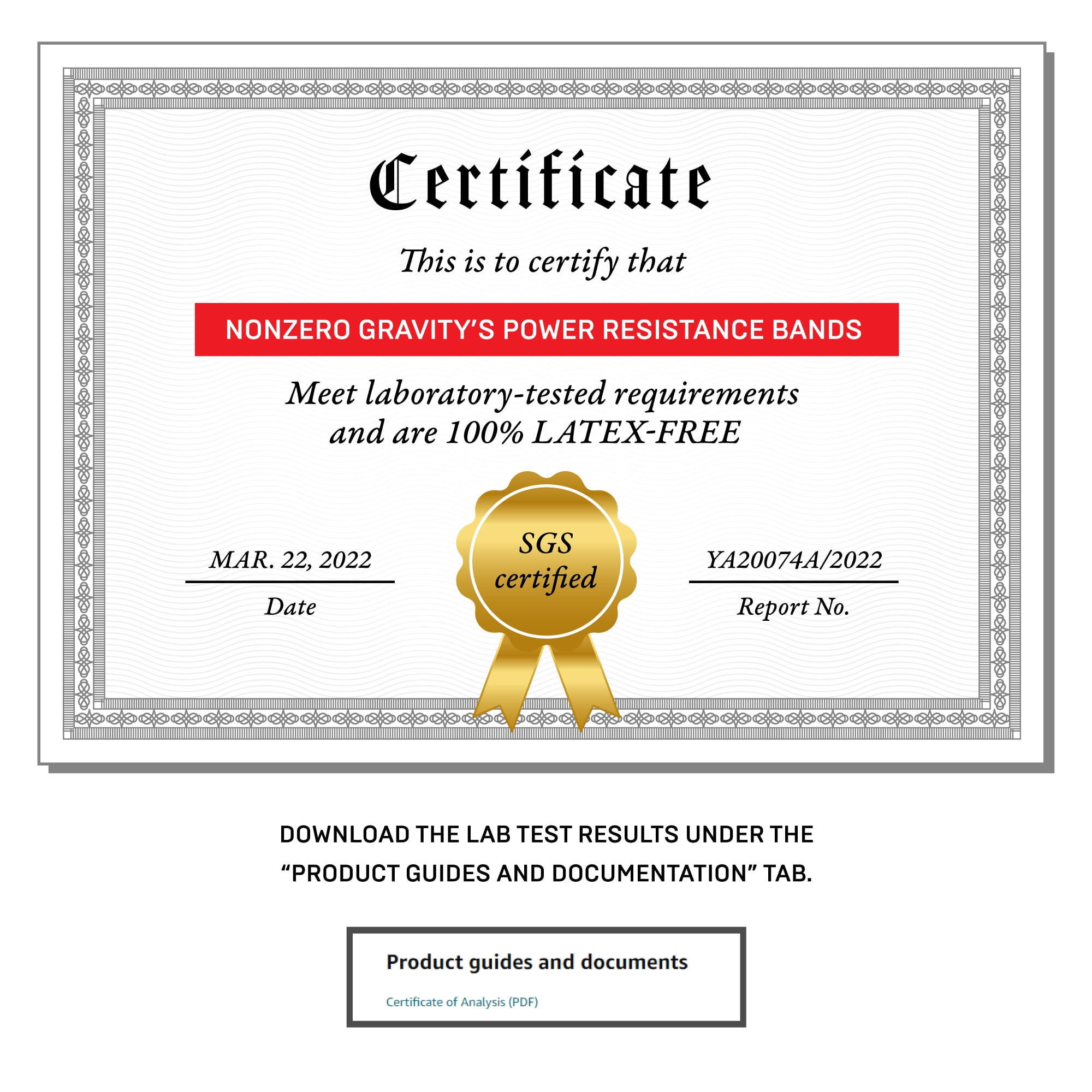 NZG 100% Latex-Free Organic Rubber Resistance Bands (1-Band, 120LB)