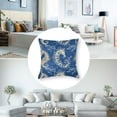 thumbnail image 5 of Fenyluxe Seahorse Decorative Pillow Cover 2pcs for Couch Nautical Decor Square Cushion Case Sofa Home Decorations Dark Blue White, 5 of 7