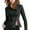 Black, variant on Women Button Down Ribbed Tops Long Sleeve Going Out Fitted Shirt Women’s V-Neck Tops Black