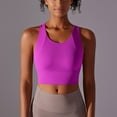 thumbnail image 2 of Built In Bra Tank Tops For Women Sevevn Women's Fixed Cup Integrated Sports Top Sports Bra Beautiful Back Fitness Yoga Suit Top, 2 of 9