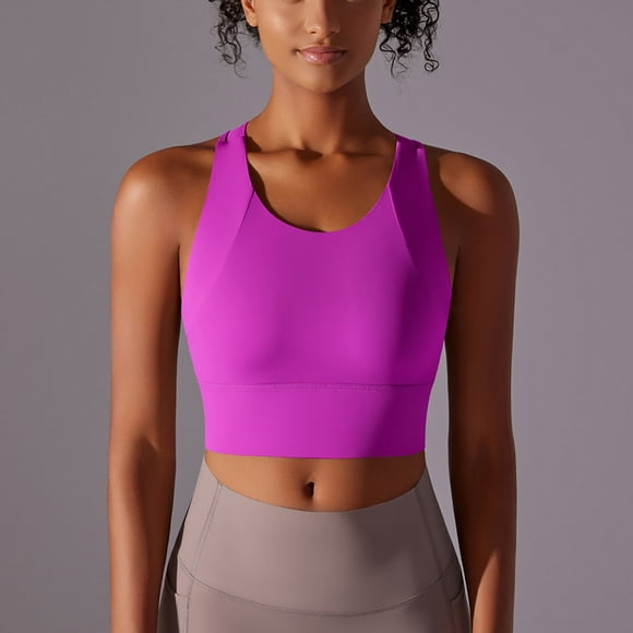 Timegard Womens Tank Tops with Built in Bras Round Neck Workout Gym Stretch Skinny Solid Color Sports Bras