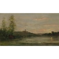 thumbnail image 3 of Charles François Daubigny 18x12 Black Modern Framed Museum Art Print Titled - The Seine; Morning (1874), 3 of 5