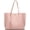 Pink, variant on Women Large Capacity PU Leather Tote Bag, Top Handle Shoulder Handbag, Versatile Daily Bag in Black