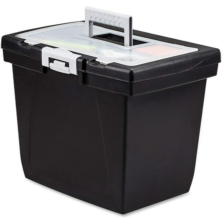 Portable, Lid, Built-in Rail, Lockable, Nesting File Box (STX61522B04C), Portable file box secures and organizes your letter-size, hanging.., By (Best Way To Organize Your Computer Files)