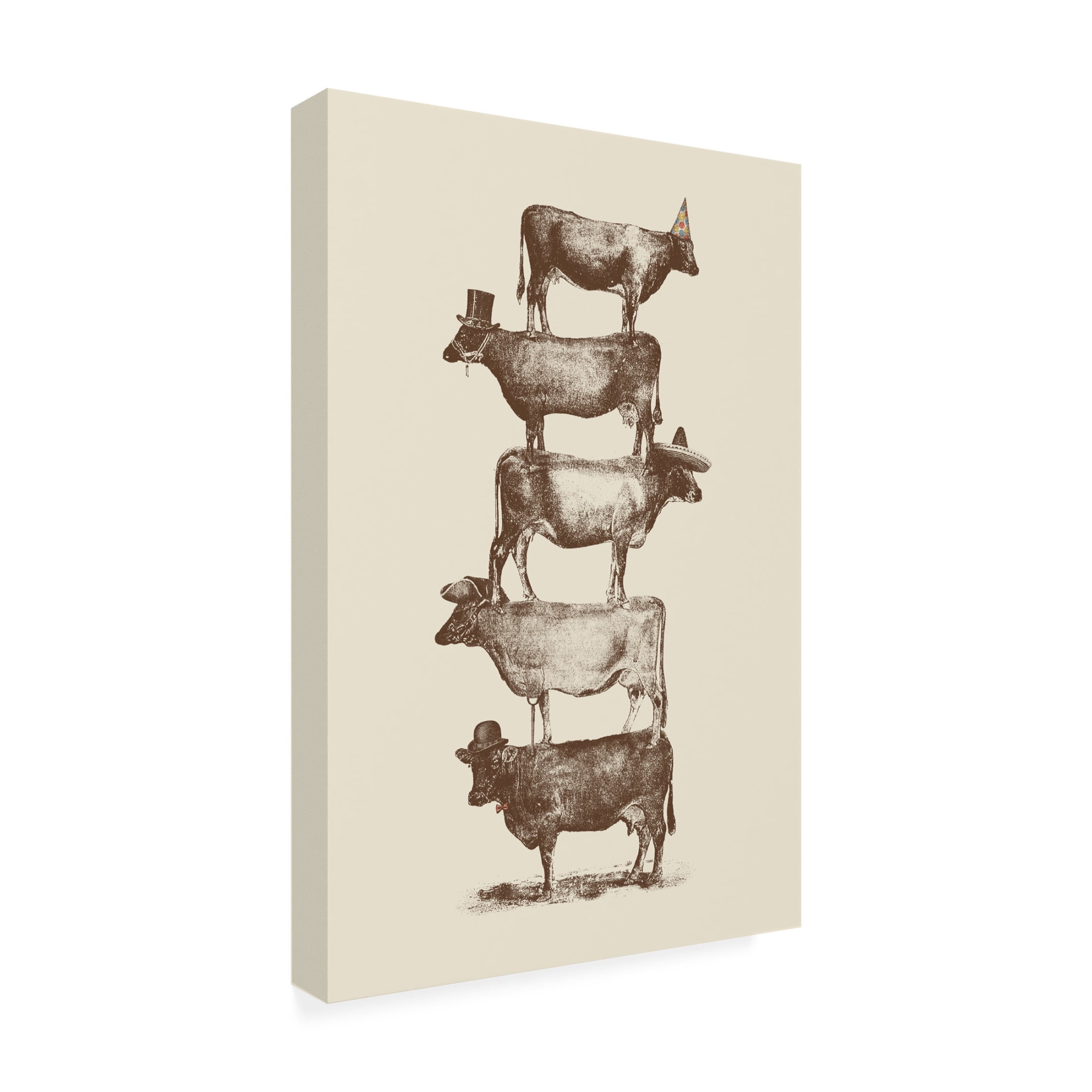 Trademark Fine Art Florent Bodart Cow Cow Nuts Canvas Wall Art