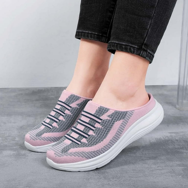 Women's fashion slip on mule sneakers