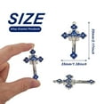 thumbnail image 3 of 10 pc Alloy Enamel Pendants Cross with Jesus for Religion Antique Silver 55x35mm, 3 of 7